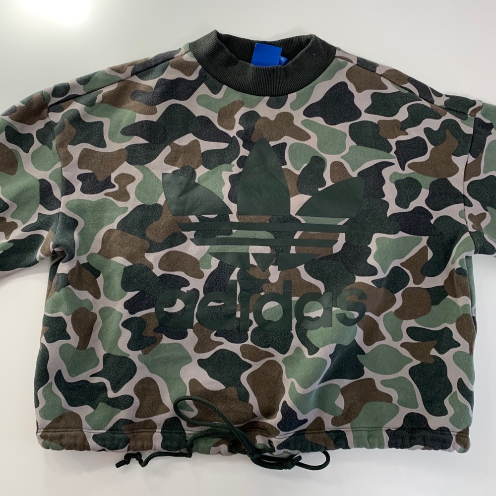 Adidas Camo Crewneck and Leggings Set